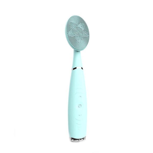 Mini kasvojen puhdistusharja USB -ladattava kädessä pidettävä vedenpitävä silikoni kasvot syväpuhdistava ihonhoito hieronta huokosten puhdistustyökalu Blue-green