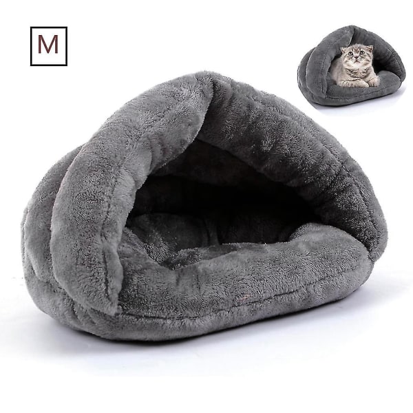 Lämmin lemmikin makuupussi Pehmeä mukava sänky ja luola kissoille ja koirille