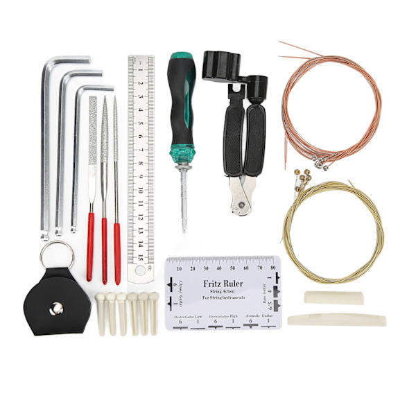 Gitarr Reparationsverktyg Kit Mandolin Underhåll Strängar