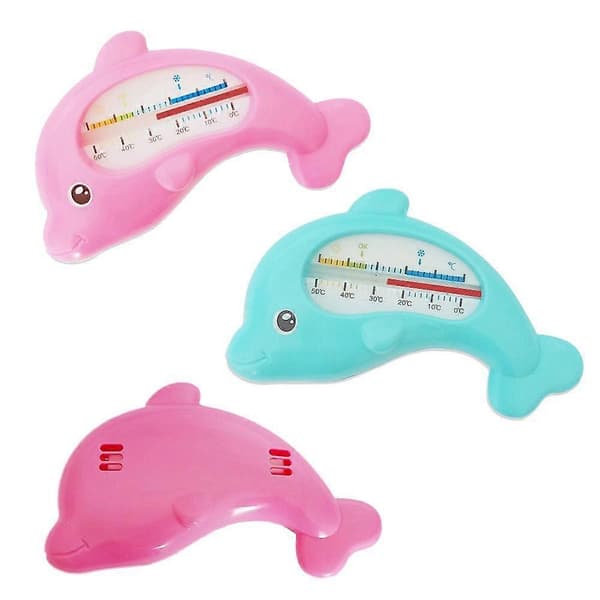 【BQ】Badevannstermometer PP+ Delfinform Dusjtermometer Nøyaktig Måling Sikker Temperatursensor Pink