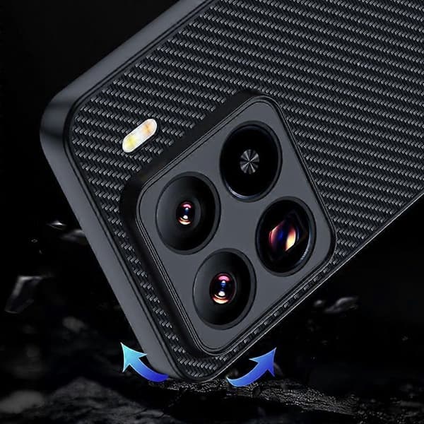 【BQ】Karbonfiberdeksel til Xiaomi 15 Black Yellow