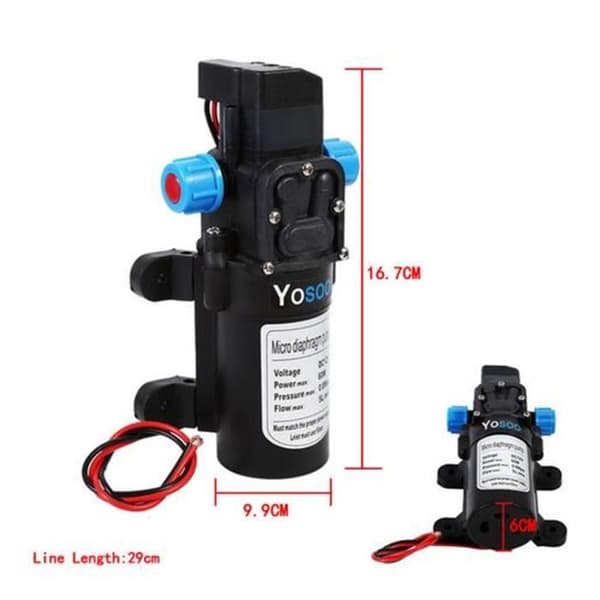 DC 12V 5L/min Högtrycksmembranvattenpump Självsugande Vattenpump för Bilar och Båtar