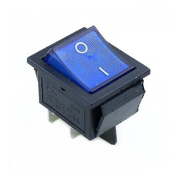 4 Pins/6 Pins Kcd4, Keinukytkin, On-off, 2-asentoinen 4 Pins blue 4 Pin blue