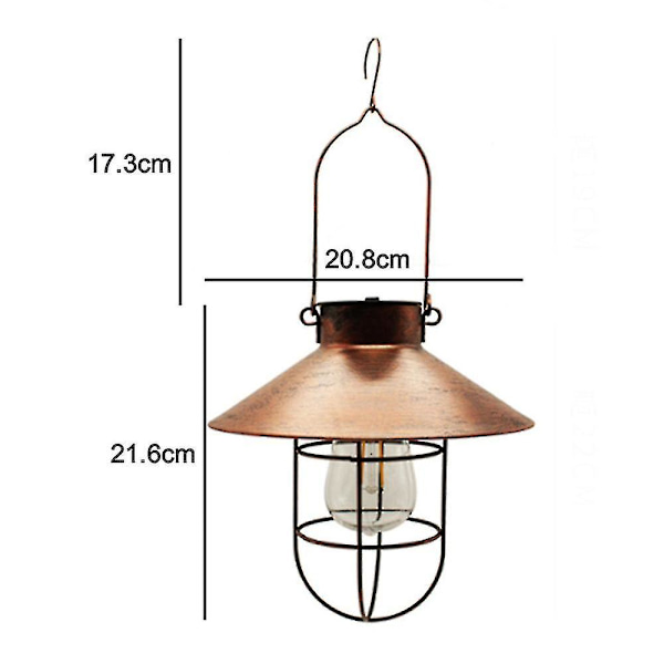 1 paket hängande Solar Lights Light With Krok Edison Bulb Lights (ingen glödlampa)