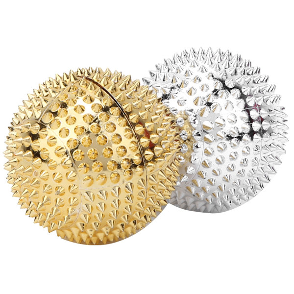2 par magnetiske piggete håndmassasjeball trykkavlastning triggerterapi rulle