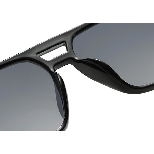 (black Frame Black And Gray)sunglasses Uv-blocking Sunglasses