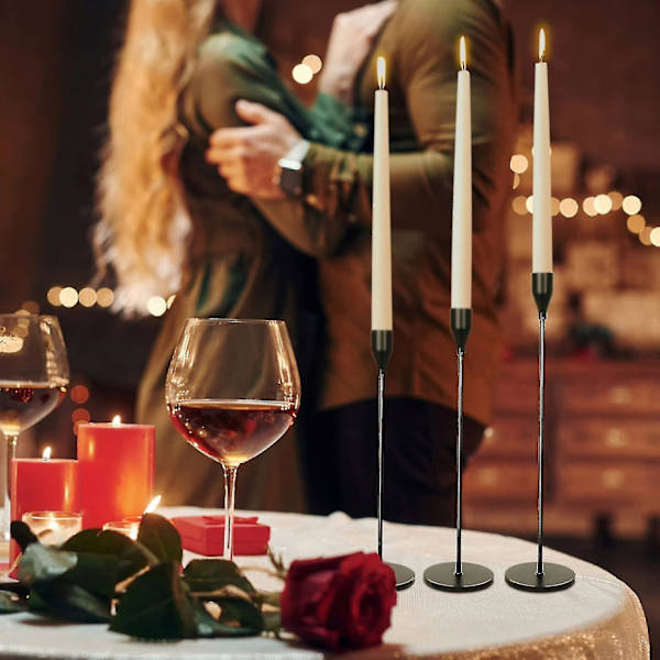 3 stycken Candlec Candle Metal Candle Stick Suits