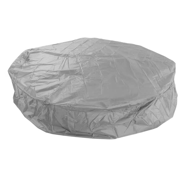 Runt badkarsskydd utomhus 190x30cm Silvergrå Polyestertaft Vattentätt Jacuzzi Dammskydd