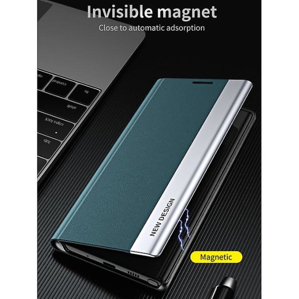 Galaxy M52 5g Case, Tynd Slank Folio Flip Læder Magnetisk lukning Case Cover til Samsung Galaxy M52 5g