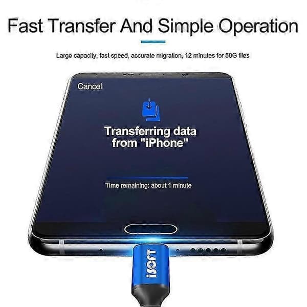 【BQ】Lightning–Micro-USB-tiedonsiirtokaapeli ISOFT Malli IS-003B-Perfet