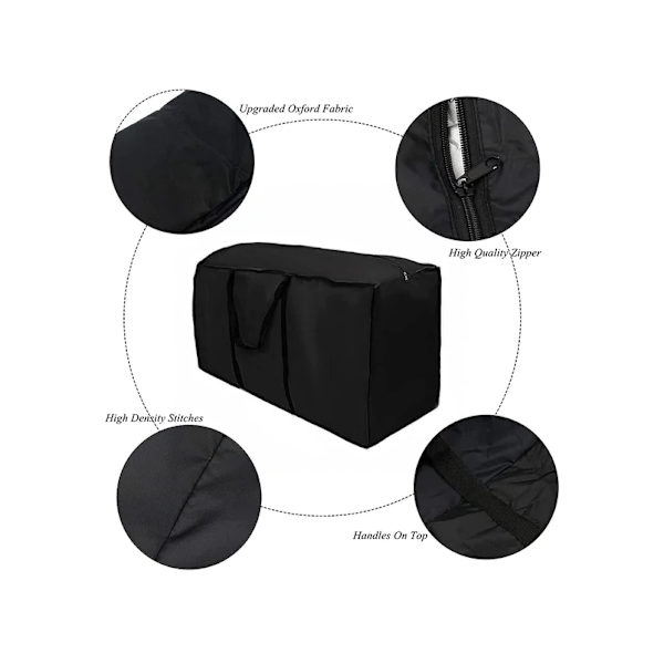 Oppbevaringspose for utendørs pute Vanntett oppbevaringspose med glidelås 173 X 51 X 76 cm