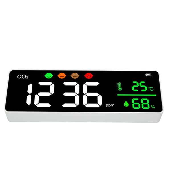 LED Luftkvalitetsmätare Väggmontering Digital Temperatur CO2 Koncentrationsdetektor DM1306