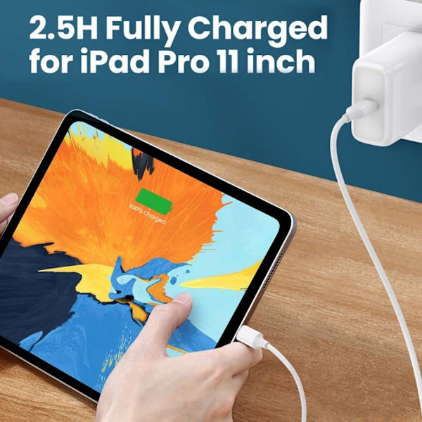 USB C Typ C hane till hane USB 2.0 PD version 65W för bärbar dator och telefon Vit 2m