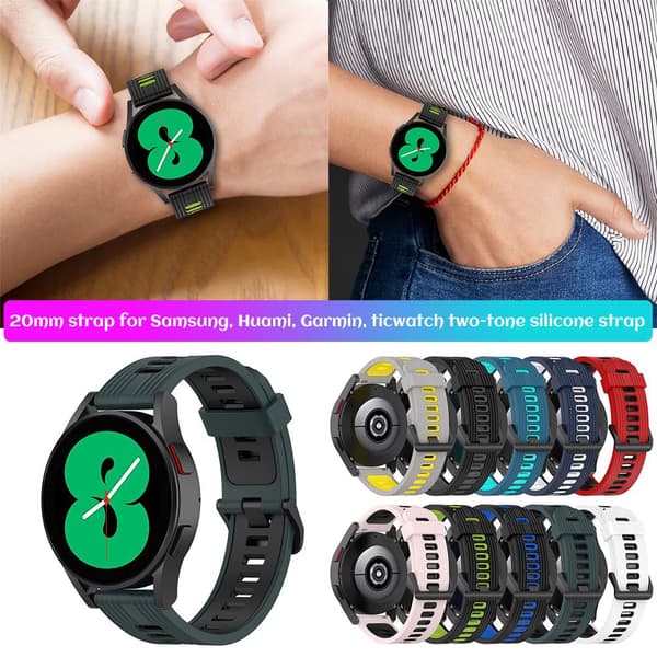 Silikonreimer for Samsung Galaxy Watch 4 40mm/44mm - 20mm