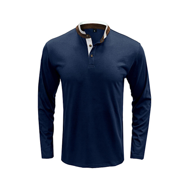 Slim Fit neulottu villapaita talvipusero Mukava aluspaita-laivastonsininen koko Medium