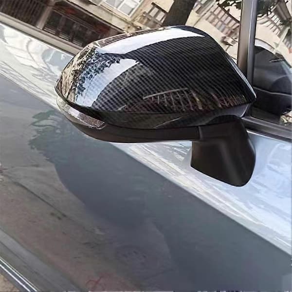 Til Yaris Ativ/Vios 2023 2024 Bil Bakspejlkappe Sidevinge Dørspejlkappe Trim Tilbehør ABS Carbon Fiber Pattern