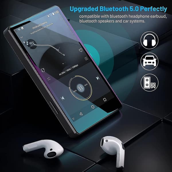 【BQ】MP3-afspiller Bluetooth med lyd, browser 4,0 tommer IPS-skærm MP4 Bærbar musikafspiller