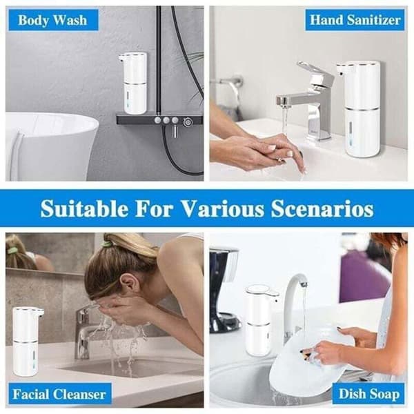 Automatisk sæbedispenser 350 ml - USB-genopladelig - Berøringsfri