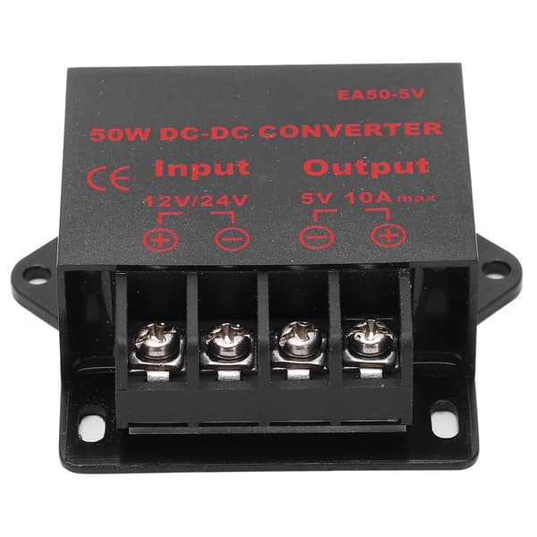Strømomformeradapter DC 24V 12V til 5V 10A Spenningsregulator for Motoropptaker EA50‑5V
