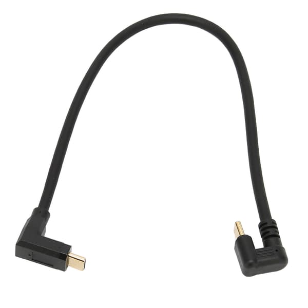 USB-C Förlängningskabel 10 Gbps 4K 60Hz 90 Grader Höger USB Han till Han Förlängningsdatakabel 0,3m/1,0ft