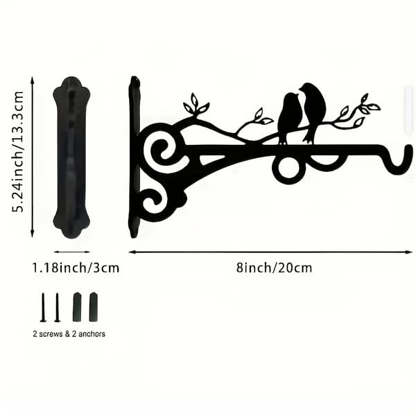 【BQ】Set med 2 blomkorgshängare Mångsidiga krokar för hängande växter Inomhus Utomhus Väggmontering 2pcs