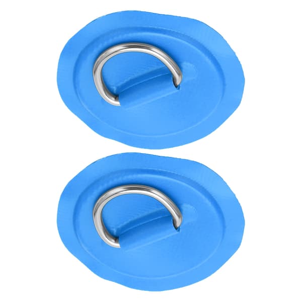 D-Ring Pad Patch PVC Uppblåsbar Båt Flotte Dinghy Kanot Surfbräda Kajak Fästbeslag Blå