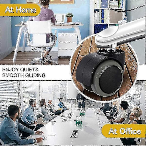 【BQ】Replacement Wheels for IKEA Office Chairs 5-pack 10mm x 22mm Silent Rolling Caster Set Universal Heavy Duty Swivel Casters