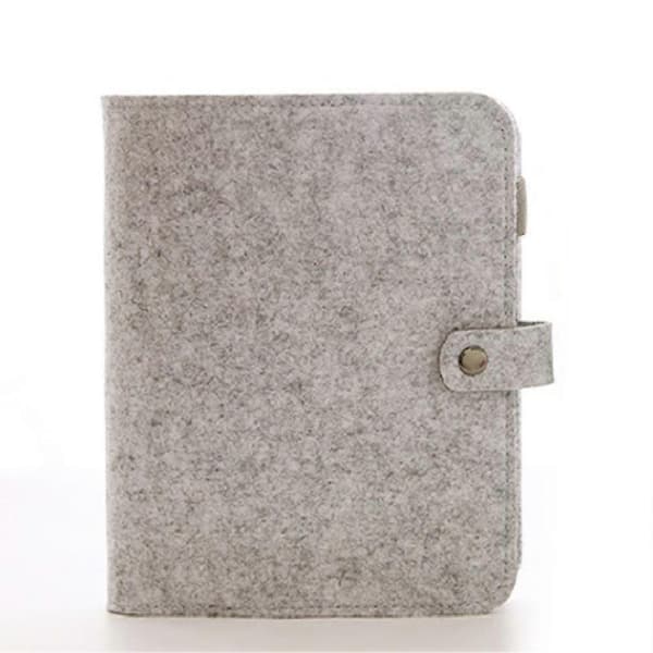 Diary Exquisite A5/A6 Handwriting Exercise Filt Notebook Loose-Sheet Stationary Light Gray A6