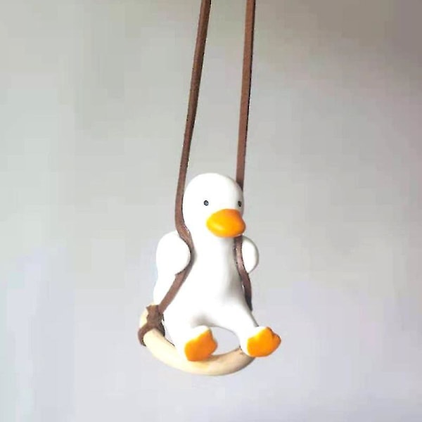 Swing Duck Car Ornament Söt Swing Duck On The Car Backspegelhänge E E