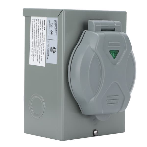 RV 30A Generator Strømindgangsboks 4-kernet Interface Vejrbestandig Anti-Rust Husbilskomponenter