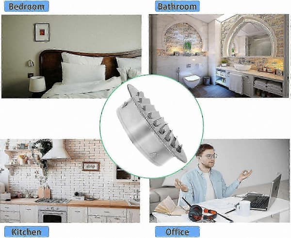 100 mm rundt ventilationsgitter i rustfrit stål til pejs, køkken, badeværelse, udstødningsrør (100 mm)