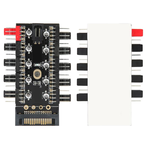 PC Kabinet Blæser Hub 4Pin PWM CPU Køling Temperatur Regulator SATA Interface