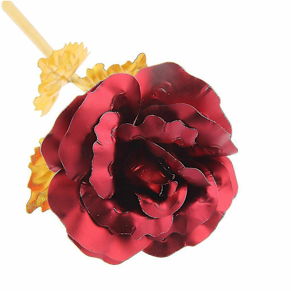 24 k guld folie Rose Flower Choklad bukett naken blomma Alla hjärtans dag present Red