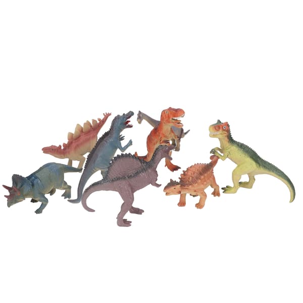 8 stk. Dinosaur Simulationsmodel PVC Tryk Lydelig Dinosaurform Dyremodel til børn