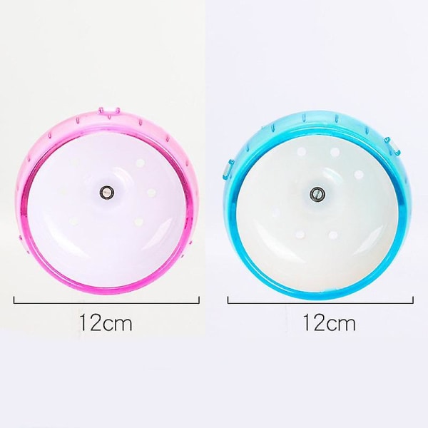 Ultratyst hamsterhjul Rulllöpband Marsvin Löpsport Rundhjul 12cm Hem Tillbehör till små djur Husdjursburar Pink
