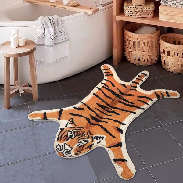 Barnrumsmatta Tiger Area Matta 32" X 21" Personlig mjuk lekrumsmatta Plysch halkfri barnmattor för maskintvättbar för vardagsrum Klassrumsskötare