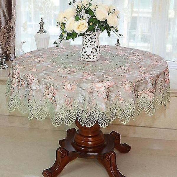 Uusi pitsinen pöytäliina pastoraalinen pyöreä pöytäliina ruokapöytäliina Etusivu 85cm Round 128