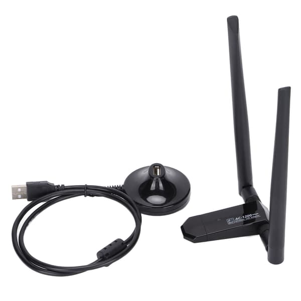1200 Mbps långräckvidd Dual Band trådlös USB WiFi-adapter för PC Desktop