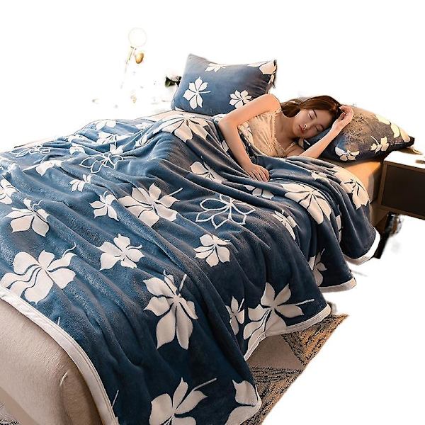 Coral Fleece Tæppe Flanell Gave Tæppe Nap Tæppe Vinterbetræk Tæppe Enkelt Dobbeltseng Lagen Dyne elegant 100*150cm