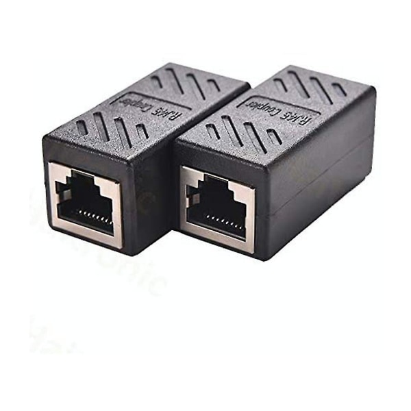 2-pack Rj45-koppling Ethernet-kabelkoppling LAN-kontakt Inline Cat7/