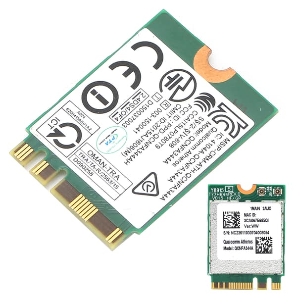 Trådløst nettverkskort QCNFA344A - Dual Band WiFi & Bluetooth Chip Module for Windows