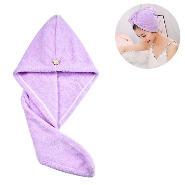 Bomuld Hårhåndklædeindpakning til kvinder og mænd-pink