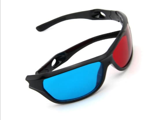 【BQ】3D Rød/Cyan (Anaglyf 3D-briller) Kvalitets 3D-briller til PC 3D