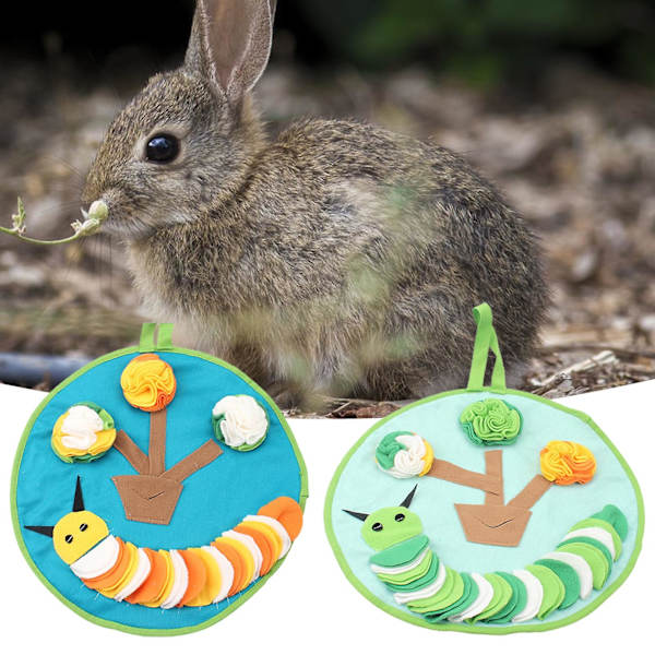Kanin Sniff Mat Flexibel Bekväm Mysig Nosework Training Anti Halkkontroll Matning Bittålig Nos Lukt Training Pad Pussel Matta För Valp Green