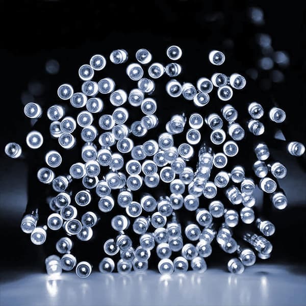 【BQ】Lysstripe med 200 LED-lys, 20 meter lang, for julebelysning Hvit Hvit White 400 LEDs