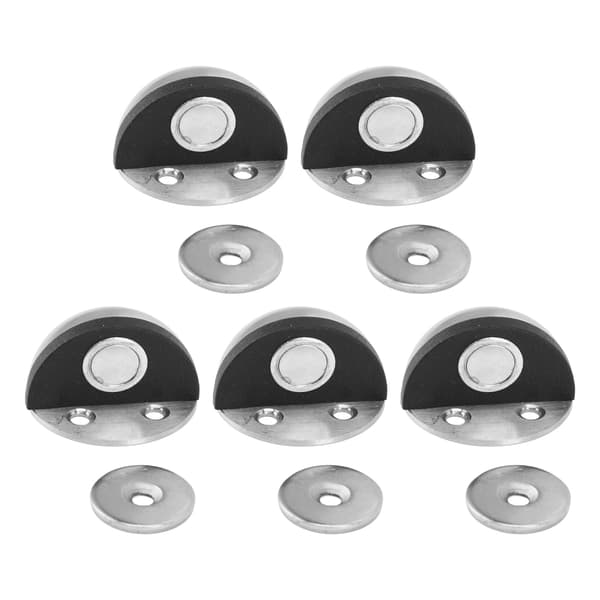 5 Sett Dørstopper Rustfritt Stål Gummi Dørstopp Holder Catch for Soverom Bad