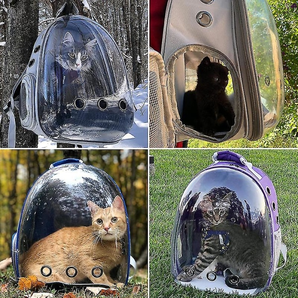 Cat Backpack Outdoor Pet Axelväska Andas Bärbar Rese Transparent Väska Lämplig för små hundar och katter Classic Dark Green