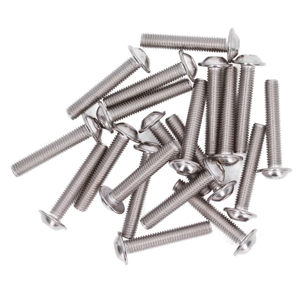50 stk. Flangede knaphovedskruer A2‑70 Rustfrit stål Knaphoveder Socket Caps Bolte KitM8x50mm