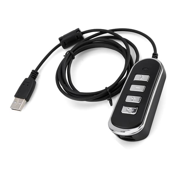 USB-hodetelefonadapter med kontrollboks - RJ9 til USB-konverteringskabel
