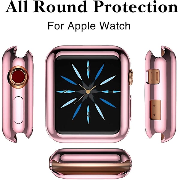 För Apple Watch Fodral 40mm Series 4 Series 5 Med Skärmskydd, 3 Pack Soft TPU Ultratunt skydd All-around Skyddsfodral För Iwatch Series 4 40m
